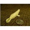 Image 3 : Lot of 2 seals: fossilized ivory by Arnold Iyakitan 4.25" long and white ivory seal by L. Apangalook