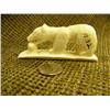 Image 1 : Carved ivory of polar bear catching a seal by Doug Silook 1.75" tall 3.75" long (74)
