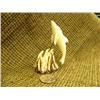 Image 2 : Ivory dolphin mounted on fossilized ivory by R.A.J. 3.5" tall (74)