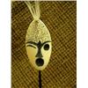 Image 3 : Ivory spirit mask mounted on jade by A.T.R. 4.75" tall (74)