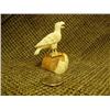 Image 3 : Ivory eagle mounted on fossilized ivory by Pete Kulik 1975 2.75" tall (74)