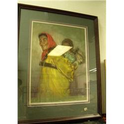 Patel by Henne of women and baby - triple matted and framed min. bid $2300.00 (74)