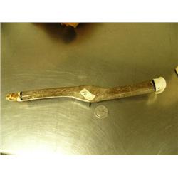 11" walrus oosik that has broken and re grown with walrus head in ivory and fossilized ivory (3)