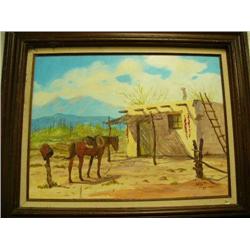 Original oil called "Pedro's Pad" by Bill Cibic (74)