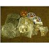 Image 1 : 2001 Fur Rondy Memorabilia - 2 pewter belt buckles, 1 laser pin, 2 pewter pins, 2 numbered moose hor