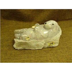 Soapstone otter by Michael Scott 11" long min. bid $175.00 (74)