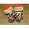 Image 1 : Pair of children's mukluks, mink tops with bead work from Goodnews Bay (74)