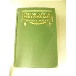1st Edition "Rhymes of a Red Cross Man" by Robert Service copyright 1916 by Barse and Hopkins (700)