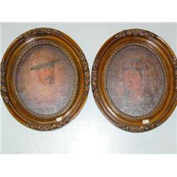 Lot of 2: original oil paintings on canvas by Patrick Lind: Aleut hunter and Aleut Hunter's Wife (74