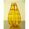 Image 3 : 14.5" Murano glass vase "Eros Yellow Squares Tartan Vase" signed and numbered 13/30 by R.Eros (154)