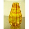 Image 4 : 14.5" Murano glass vase "Eros Yellow Squares Tartan Vase" signed and numbered 13/30 by R.Eros (154)