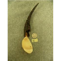 Tlingit style goat horn ladle- 8.75" (3)