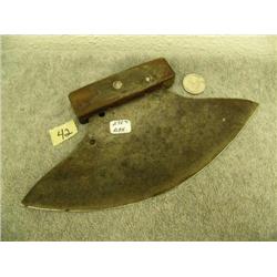 9-1/2" ulu with wood handle made to use - very sharp (3)