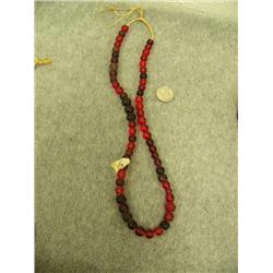 22" strand of red trade beads (3)
