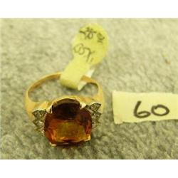 Citrine with diamonds and 14K gold - 6 diamonds approx.. 3.5K citrine (3)