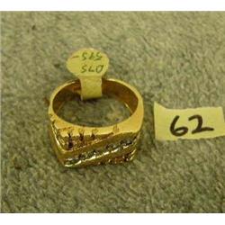 Men's 14K gold ring with 5 diamonds (3)