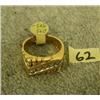 Image 1 : Men's 14K gold ring with 5 diamonds (3)