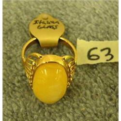 14K gold ring set with Murano Italian glass (3)