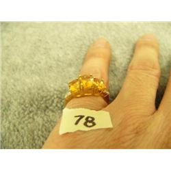 10 k gold and citrine 3 beautiful citrine (3)