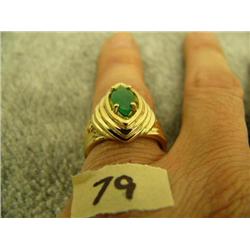 14k gold with beautiful large emerald (3)