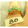 Image 1 : 14k gold ring with emeralds (3)