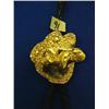 Image 2 : Fabulous Alaskan gold nugget bolo tie with huge natural Alaska gold nugget mounted on 14k gold backi
