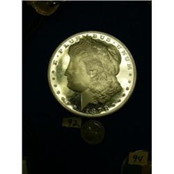 one pound silver paperweight in form of us silver dollar - uncirculated (3)