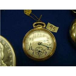 Outstanding 10 k gold filled 21 jewel lever set Elgin pocket watch  (3)