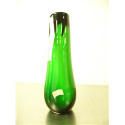 CHOICE on two: 10.5" Murano glass vase by Giovanni Tosi 2003 179/200 - green and black (154)