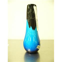 CHOICE on two: 10.5" Murano glass vase by Giovanni Tosi 2003 179/200 - blue and black (154)