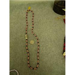 CHOICE on 4 strands of trade beads: pink and blue- 30" long (3)