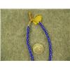 Image 3 : CHOICE on 4 strands of trade beads: blue with white stripe- 26" long (3)