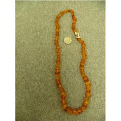 CHOICE on 2 strands of chunk amber necklaces- 26" long (3)