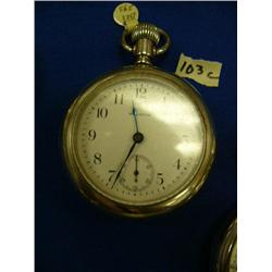 CHOICE on 3: Waltham railroad watch with locomotive engraved on back  (3)