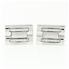 Image 1 : Men's Designer L&M 14k White Gold Fancy Oyster Bracelet Link Swivel Cufflinks