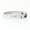 Image 6 : New 14K Gold .89 ctw Round Brilliant Diamond Sapphire U Setting Wedding Band Rin