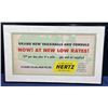 Image 1 : Framed Hertz Car Rentals Advertising 26Wx15H