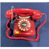 Image 1 : Vintage Red Push Dial Phone