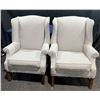 Image 1 : Pair of Sturdy Wingback Chairs (may need to be reupholstered)