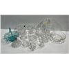 Image 1 : Collection Of Crystal & More Vase Creamer Suger CandyDish etc.. Plus A Neat Green Blown Glass Bsaket