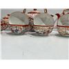 Image 5 : 2 China Teapot Sets With Loose Tea Strainer 3 Cups Creamer Milk & Multiple Saucers Each