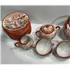 Image 6 : 2 China Teapot Sets With Loose Tea Strainer 3 Cups Creamer Milk & Multiple Saucers Each