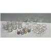 Image 1 : Collection of Glassware 4 Wine Glasses, 7 Highball Glasses, 6 Coloured Shot Glasses and more