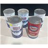 Image 1 : Five Vintage 1 Quart Oil Cans, Havoline and Esso (Full)