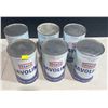 Image 1 : Six Vintage 1 Quart Oil Cans, Havoline (Full)