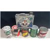 Image 1 : Five Vintage Auto Fluid Cans, Various Brands. 5 Full Cans (1 Litre), 1 Empty Tin