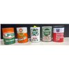 Image 4 : Five Vintage 1 Litre Oil/Transmission Fluid Cans (Full)
