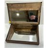 Image 2 : Antique Wooden Mirror Lined Box