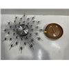 Image 1 : Modern Starburst Wall Clock & Ceramic Plate Clock (both work)