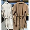Image 2 : Wool Full Length Women's Jackets 1 Brown 1 Creme Size Large x 2 Trademark Brand